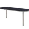 Edelstahl HPL Ausziehtisch Livigno 160/220x100cm -Gartenmöbel Verkäufe edelstahl gartentisch ausziehbar livigno hpl nero 1 627x627