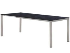 Edelstahl HPL Ausziehtisch Livigno 160/220x100cm