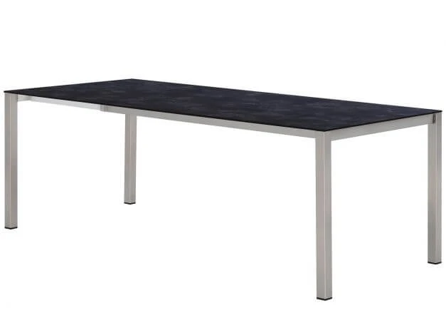 Edelstahl HPL Ausziehtisch Livigno 160/220x100cm 3 Edelstahl HPL Ausziehtisch Livigno 160/220x100cm