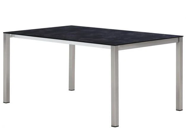 Edelstahl HPL Ausziehtisch Livigno 160/220x100cm 4 Edelstahl HPL Ausziehtisch Livigno 160/220x100cm – Bild 2