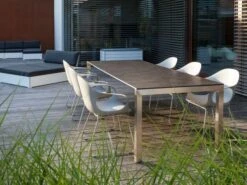 Doppel-Ausziehtisch Sydney Edelstahl HPL 160-210-260x100cm -Gartenmöbel Verkäufe edelstahl hpl doppel ausziehtisch sydney ambientebild 627x627 1