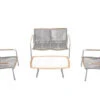 Loungeset Elara 4-teilig Edelstahl Rope Teak -Gartenmöbel Verkäufe edelstahl rope teak loungeset elara 627x627