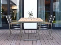 Kufen Gartentisch Volterra Teakholz Edelstahl Brushed -Gartenmöbel Verkäufe edelstahl stapelsessel palladium teak volterra gartentisch ambientebild 1J5ZYlK04qSkvH 627x627