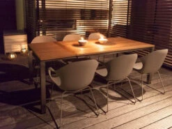 Doppel-Ausziehtisch Sydney Edelstahl Teak 220-270-320x100cm -Gartenmöbel Verkäufe edelstahl teak doppel ausziehtisch sydney ambientebild 627x627 1