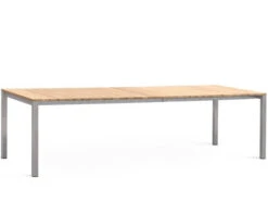 Edelstahl Teakholz Ausziehtisch Livigno 160/220/280x100cm