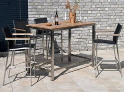 Edelstahl Barhocker Palladium Teak Silvergrey -Gartenmöbel Verkäufe edelstahl teakholz barset palladium barolo 627x627