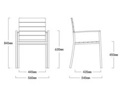 Stapelsessel Valis Teakholz Edelstahl Anthrazit -Gartenmöbel Verkäufe edelstahl teakholz stapelsessel valis technische zeichnung 627x627 1