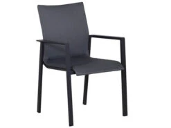 Aluminium Doppel-Textil Stapelsessel Marla Anthrazit|grau