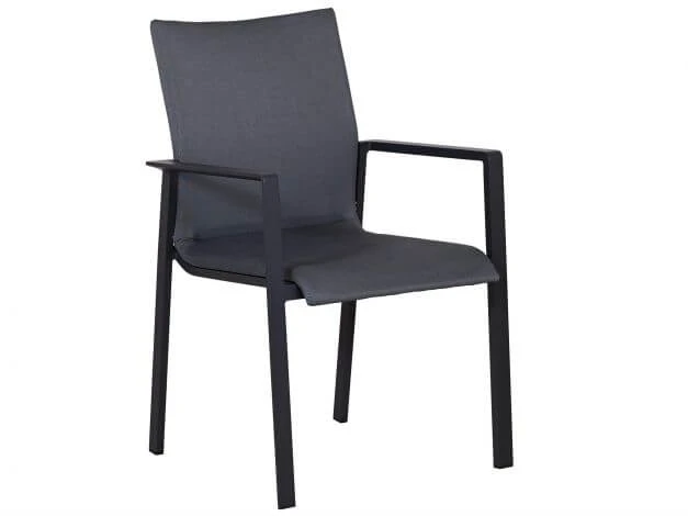 Aluminium Doppel-Textil Stapelsessel Marla Anthrazit|grau 3 Aluminium Doppel-Textil Stapelsessel Marla Anthrazit|grau