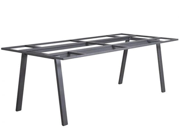 Gartentisch Locarno Teakholz Edelstahl Graphit 220x100cm 5 Gartentisch Locarno Teakholz Edelstahl Graphit 220x100cm – Bild 3