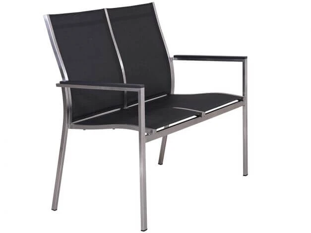 Edelstahl 2-Sitzer Bank Palladium Silvergrey 5 Edelstahl 2-Sitzer Bank Palladium Silvergrey – Bild 3