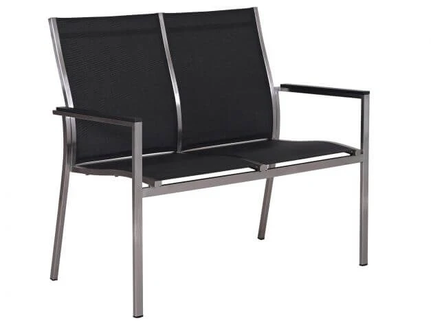 Edelstahl 2-Sitzer Bank Palladium Silvergrey 3 Edelstahl 2-Sitzer Bank Palladium Silvergrey