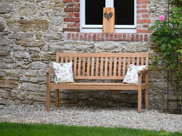 Teakholz Garten Bank Lugana 150cm 3-Sitzer 5 Teakholz Garten Bank Lugana 150cm 3-Sitzer – Bild 3