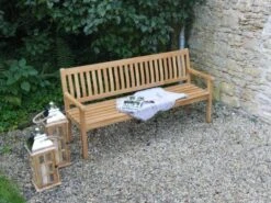 Teakholz Garten Bank Lugana 180cm 4-Sitzer -Gartenmöbel Verkäufe gartenbank wetterfest teakholz lugana 180cm 4 sitzer ambientebild 1 627x627