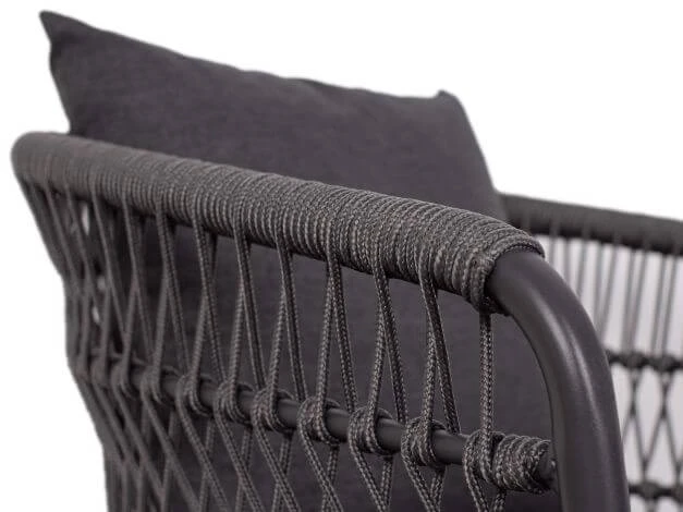 Diningsessel Genua Aluminium Rope Dark Grey 4 Diningsessel Genua Aluminium Rope Dark Grey – Bild 2