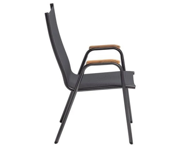 Kettler Gartenstuhl Stapelsessel Cirrus Teak Anthrazit|anthrazit-grau 4 Kettler Gartenstuhl Stapelsessel Cirrus Teak Anthrazit|anthrazit-grau – Bild 2