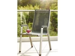 Kettler Gartenstuhl Stapelsessel Cirrus Silber|anthrazit-grau -Gartenmöbel Verkäufe gartenstuhl kettler cirrus silber anthrazit grau ambientebild 2 627x627