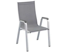 Kettler Gartenstuhl Stapelsessel Cirrus Silber|anthrazit-grau