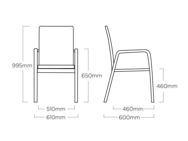 Kettler Gartenstuhl Stapelsessel Cirrus Teak Anthrazit|anthrazit-grau 7 Kettler Gartenstuhl Stapelsessel Cirrus Teak Anthrazit|anthrazit-grau – Bild 5