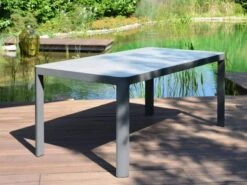 Gartentisch Timmendorf 180x90cm Keramik Alu Graphit 7 Gartentisch Timmendorf 180x90cm Keramik Alu Graphit -Gartenmöbel Verkäufe gartentisch alu keramik timmendorf 180 graphit ambientebild 627x627