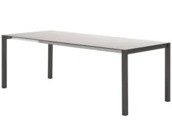 HPL Ausziehtisch Melago Edelstahl Anthrazit 160/220x100cm