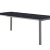 HPL Ausziehtisch Melago Edelstahl Graphit 160/220x100cm -Gartenmöbel Verkäufe gartentisch ausziehbar edelstahl graphit ausgezogen hpl nero 2 627x627