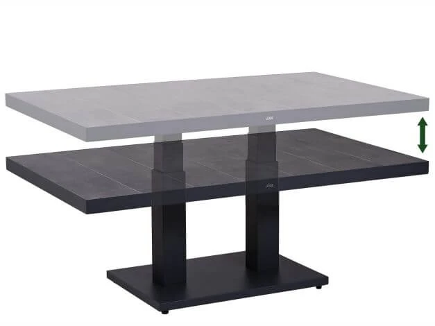 Alu Keramik Lift-Tisch Chalet 140x85cm 4 Alu Keramik Lift-Tisch Chalet 140x85cm – Bild 2