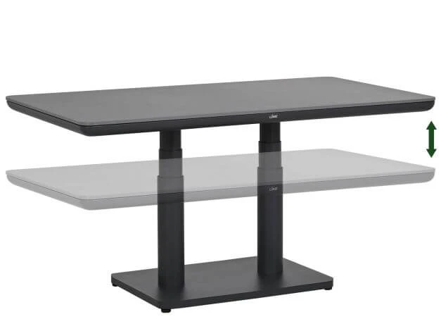 Lifttisch Fairfield 140x80cm Alu Sintered Stone 4 Lifttisch Fairfield 140x80cm Alu Sintered Stone – Bild 2