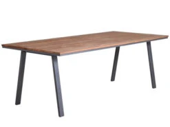 Gartentisch Locarno Teakholz Edelstahl Graphit 220x100cm