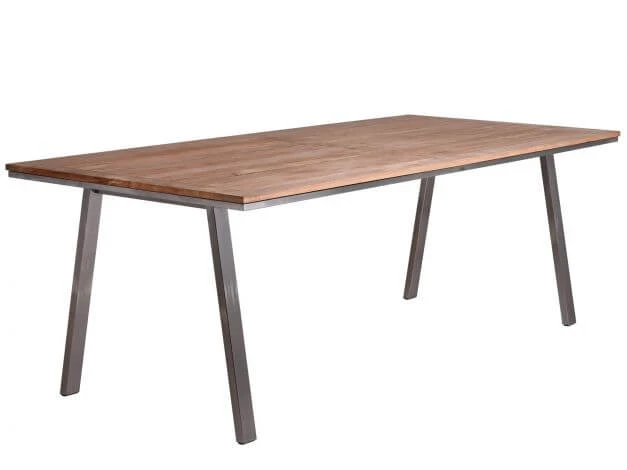 Gartentisch Locarno Teakholz Edelstahl 220x100cm 3 Gartentisch Locarno Teakholz Edelstahl 220x100cm