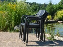 Bistro Geflecht Stapelstuhl Bielefeld Anthrazit 8 Bistro Geflecht Stapelstuhl Bielefeld Anthrazit -Gartenmöbel Verkäufe geflecht bistro stapelsessel bielefeld gestapelt 627x627