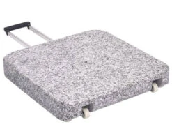 Granitsockel Z 55kg 55x55x9cm Mit Rollen Und Handgriff