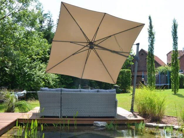 Ampelschirm SOMBRANO® S+ 300x300cm 151 Ash Gestell Graphitgrau 8 Ampelschirm SOMBRANO® S+ 300x300cm 151 Ash Gestell Graphitgrau – Bild 6