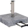 Schirmständer 45kg Granit Grau 45x45cm Teleskopgriff & Rollen -Gartenmöbel Verkäufe granit schirmstaender 45kg eckig grau 627x627