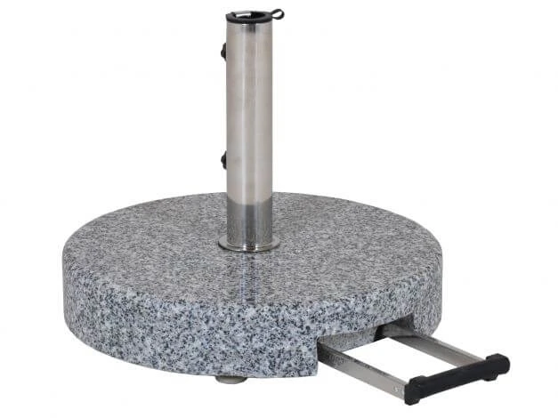 Schirmständer 45kg Granit Grau Ø50cm Teleskopgriff & Rollen 3 Schirmständer 45kg Granit Grau Ø50cm Teleskopgriff & Rollen
