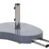 Sonnenschirmständer Granit 60kg Dunkelgrau Teleskopgriff & Rollen -Gartenmöbel Verkäufe granit schirmstaender 60kg nierenform dunkelgrau 627x627