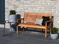 Holz Gartenbank Kansas 130cm 2-Sitzer -Gartenmöbel Verkäufe holz gartenbank kansas 2 sitzer ambientebild 1 627x627