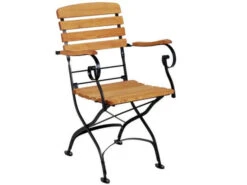 Holz Klappsessel Maja Flachstahl-Robinie