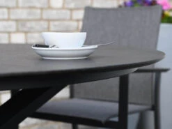 HPL Gartentisch Laveno Ø125cm Kreuzfuß Edelstahl Anthrazit 13 HPL Gartentisch Laveno Ø125cm Kreuzfuß Edelstahl Anthrazit -Gartenmöbel Verkäufe hpl gartentisch laveno rund detailbild hpl nero 2 627x627