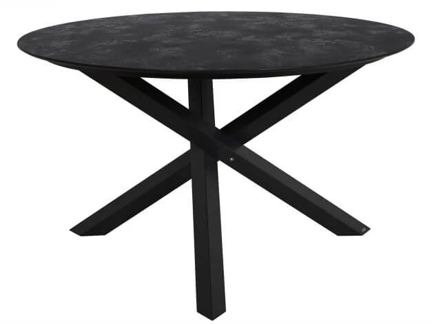 HPL Gartentisch Laveno Ø125cm Kreuzfuß Edelstahl Anthrazit 3 HPL Gartentisch Laveno Ø125cm Kreuzfuß Edelstahl Anthrazit