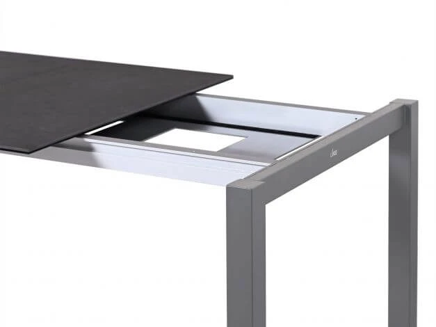 Keramik Ausziehtisch Argentum Edelstahl Graphit 140/180/220x80cm 4 Keramik Ausziehtisch Argentum Edelstahl Graphit 140/180/220x80cm – Bild 2