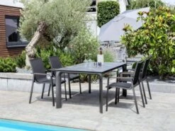 Kettler Diamond Stapelsessel Anthrazit|charcoal Alu Teak -Gartenmöbel Verkäufe kettler diamond stapelsessel anthrazit charcoal alu teak ambientebild 1 627x627