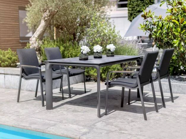 Kettler Diamond Stapelsessel Alu Anthrazit Sunbrella® Sooty Teak 8 Kettler Diamond Stapelsessel Alu Anthrazit Sunbrella® Sooty Teak – Bild 6