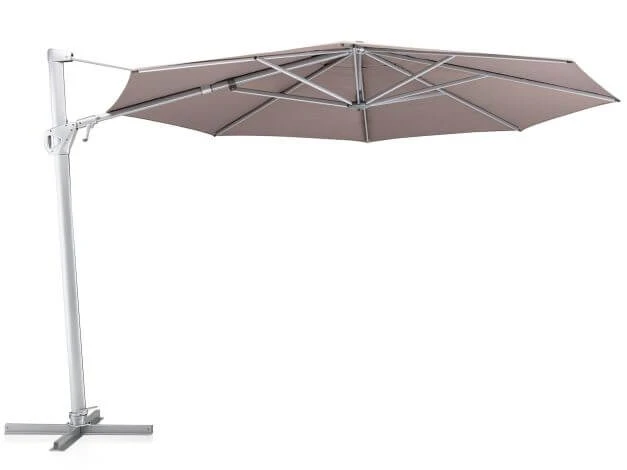 Kettler Ampelschirm Easy Swing Ø350cm Silber/taupe 4 Kettler Ampelschirm Easy Swing Ø350cm Silber/taupe – Bild 2