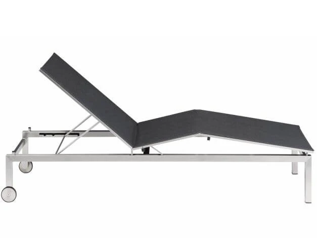 Kettler Feel Liege Edelstahl Outdoorgewebe Charcoal 4 Kettler Feel Liege Edelstahl Outdoorgewebe Charcoal – Bild 2