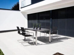 Kettler Feel Stapelsessel Edelstahl Outdoorgewebe Charcoal -Gartenmöbel Verkäufe kettler feel edelstahl stapelsesse freischwinger ambientebild 627x627