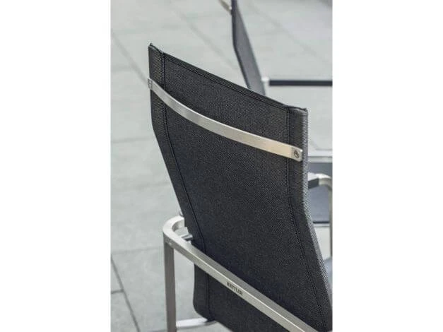 Kettler Feel Stapelsessel Hoch Edelstahl Outdoorgewebe Charcoal 8 Kettler Feel Stapelsessel Hoch Edelstahl Outdoorgewebe Charcoal – Bild 6
