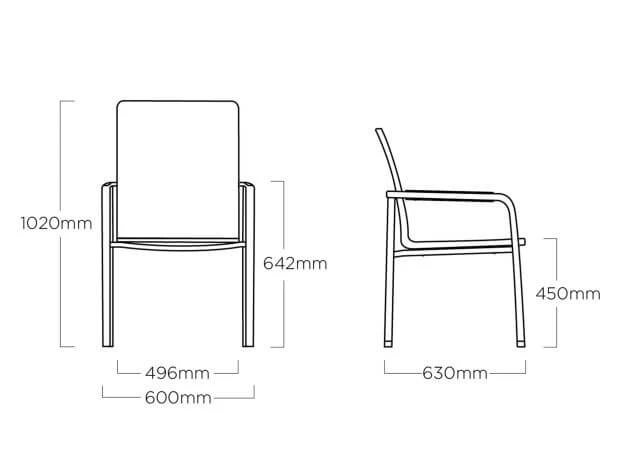 Kettler Feel Stapelsessel Hoch Edelstahl Outdoorgewebe Charcoal 9 Kettler Feel Stapelsessel Hoch Edelstahl Outdoorgewebe Charcoal – Bild 7