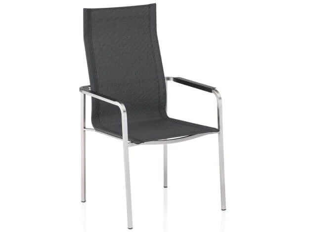 Kettler Feel Stapelsessel Hoch Edelstahl Outdoorgewebe Charcoal 3 Kettler Feel Stapelsessel Hoch Edelstahl Outdoorgewebe Charcoal