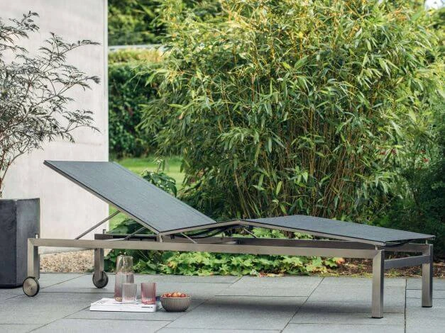 Kettler Feel Liege Edelstahl Outdoorgewebe Charcoal 8 Kettler Feel Liege Edelstahl Outdoorgewebe Charcoal – Bild 6